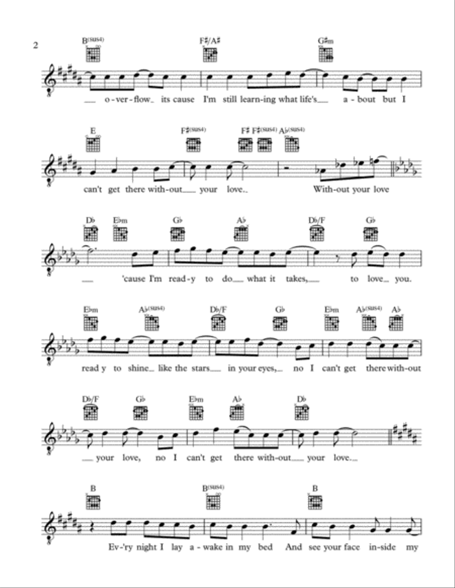 Without Your Love Voice scores gallery preview page 2