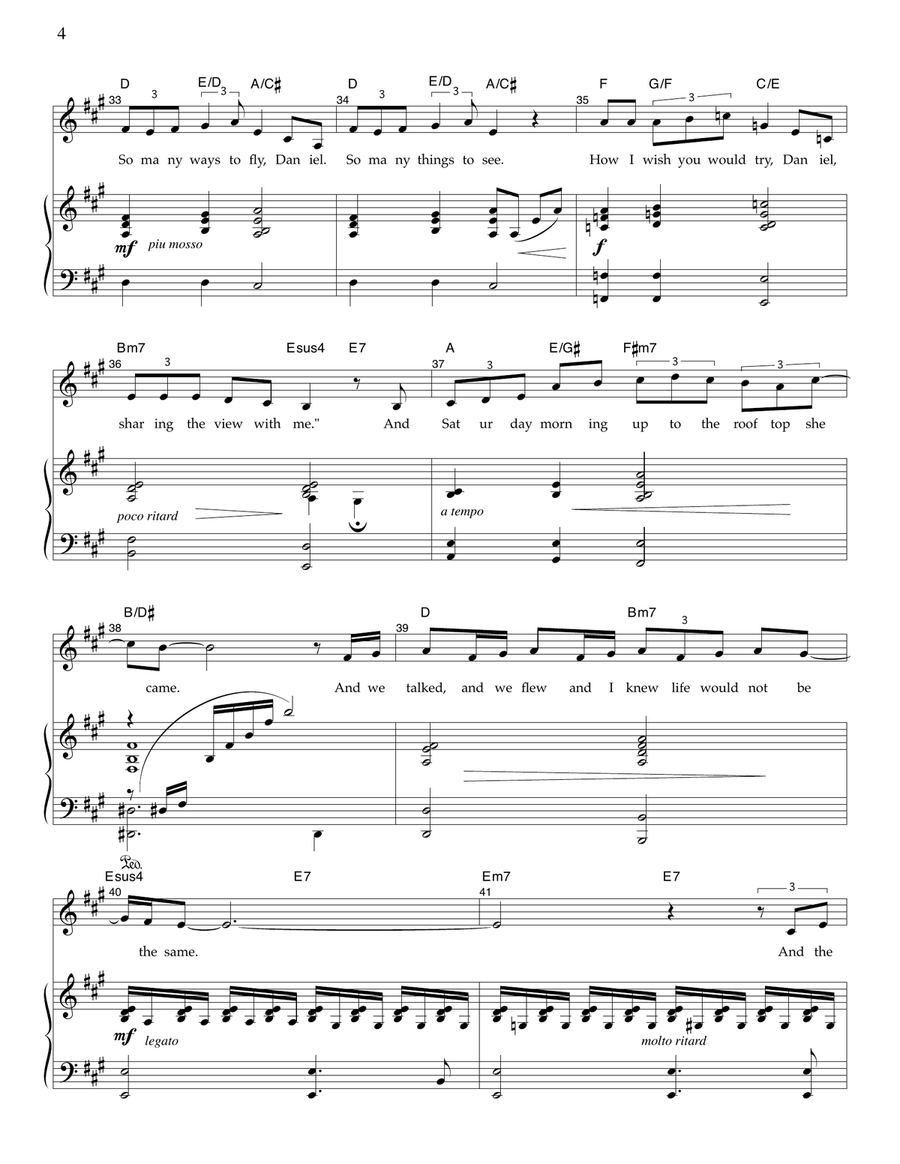 Taking Flight Piano, Vocal scores gallery preview page 4