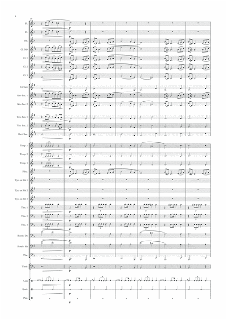 La Virgen de la Soledad Concert Band scores gallery preview page 4