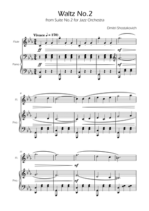 Dmitri Shostakovich - Second Waltz - Flute solo w/ Piano