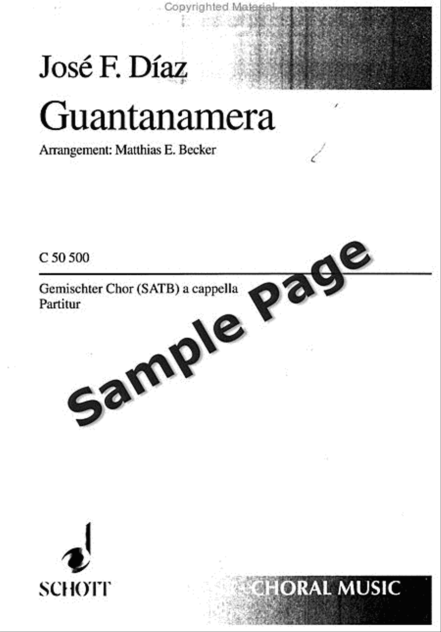 Fernandez Diaz Guantanamera (becker) 4-Part scores gallery preview page 2