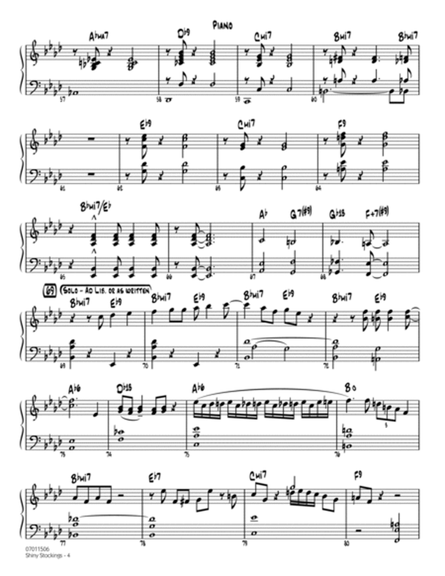 Shiny Stockings (arr. Sammy Nestico) - Piano