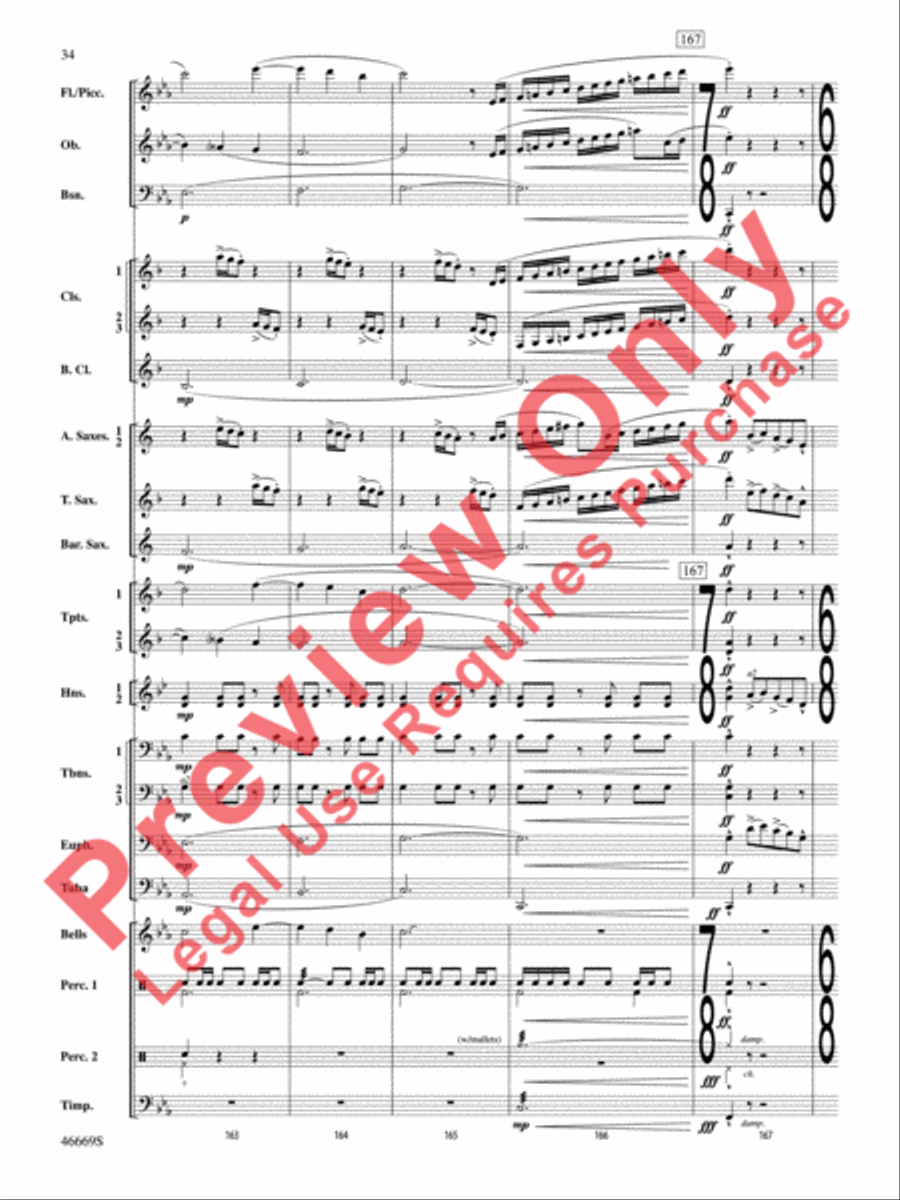 Oracles of the Sirocco Concert Band scores gallery preview page 35