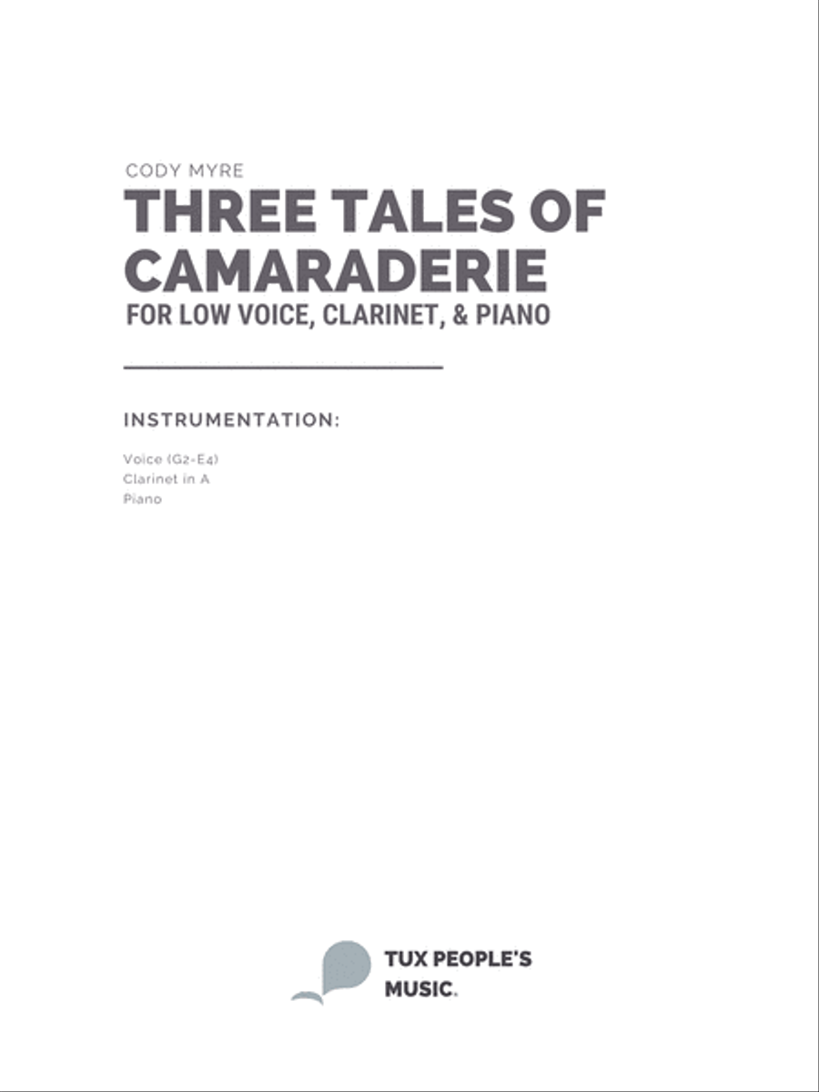 Three Tales of Camaraderie (Low Voice Edition) Low Voice scores gallery preview page 2