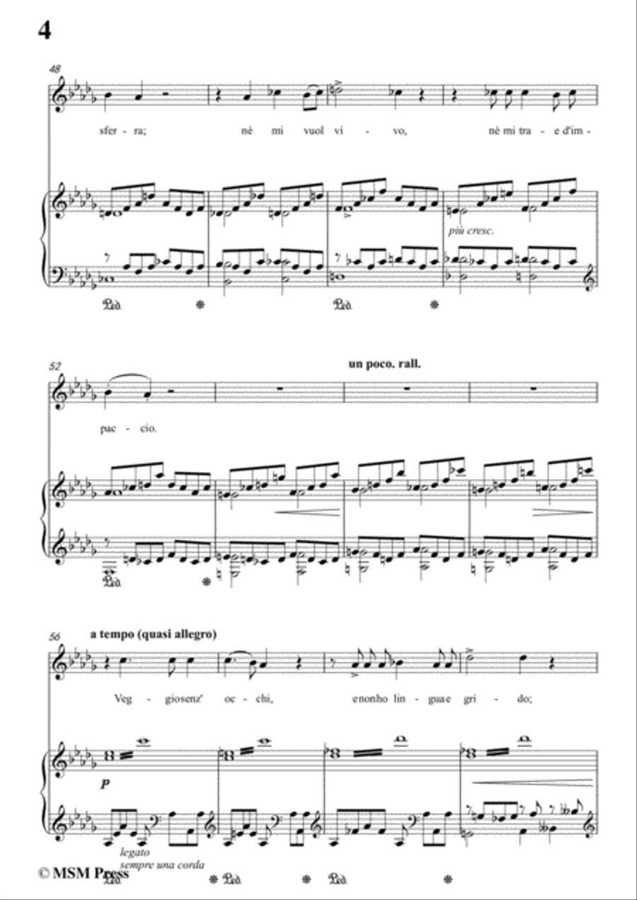 Liszt-Pace non trovo in d minor,for Voice and Piano Voice Solo scores gallery preview page 6