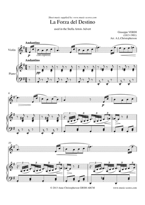 Book cover for Forza del Destino - Violin & Piano