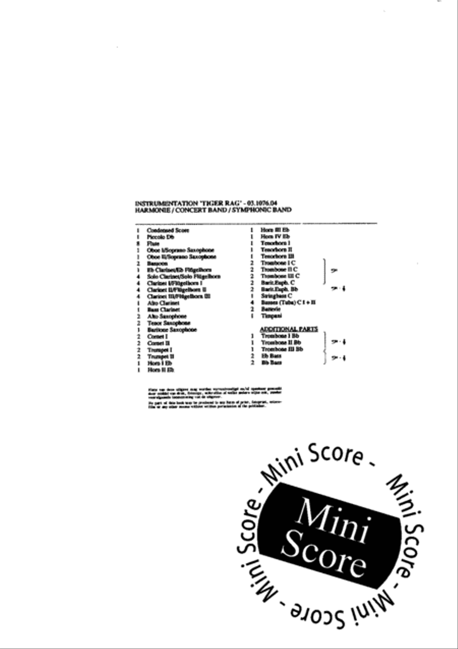 Tiger Rag Tiger Rag Big Band scores gallery preview page 4
