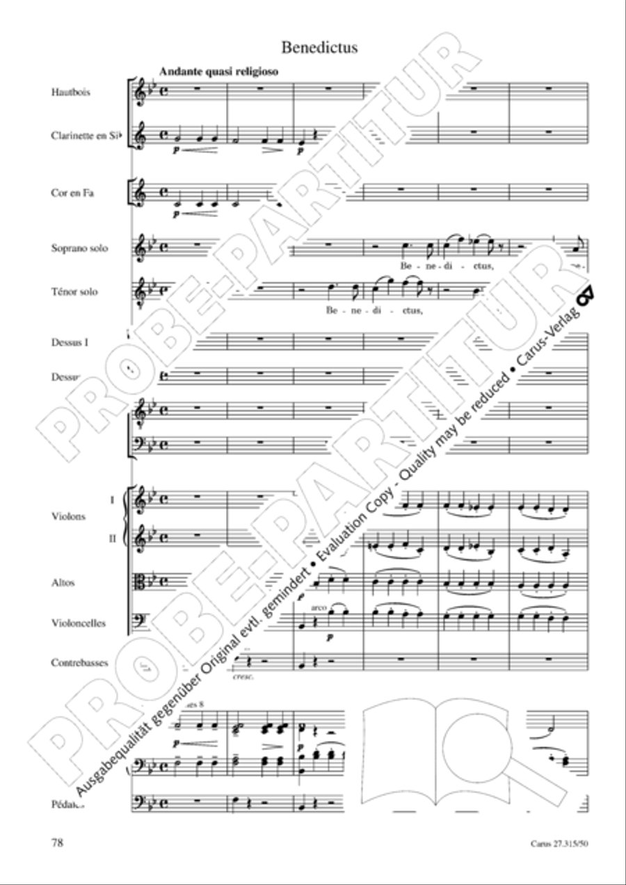 Requiem in C major 4-Part scores gallery preview page 81