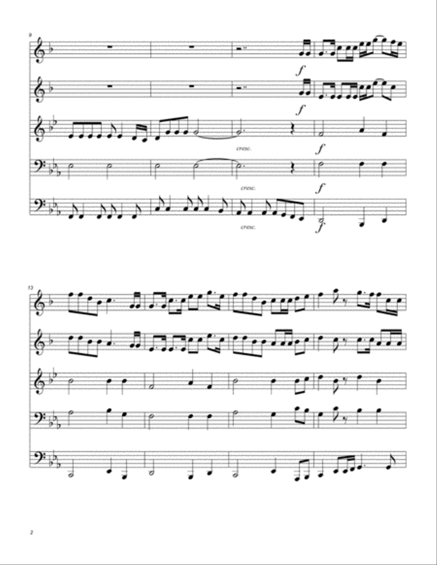 God Bless The U.S.A. Brass Ensemble scores gallery preview page 3