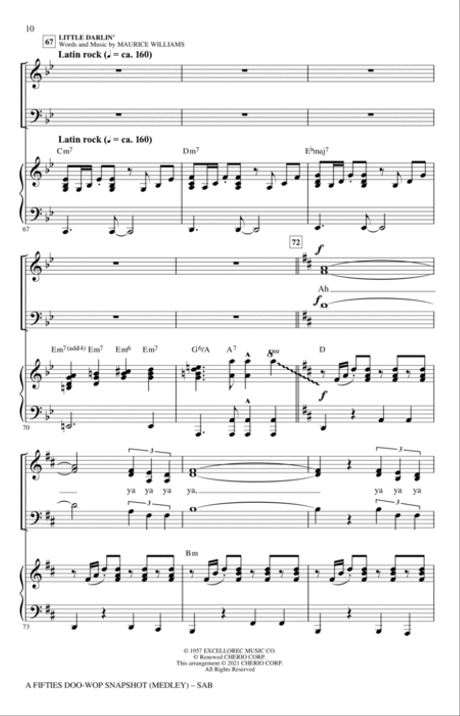 A Fifties Doo-Wop Snapshot (Medley) 3-Part scores gallery preview page 9