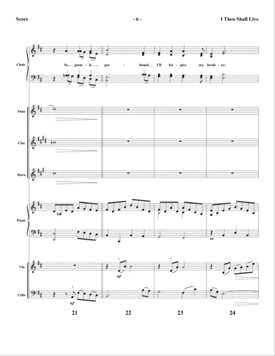 I Then Shall Live - Instrumental Ensemble Score and Parts Choir scores gallery preview page 8