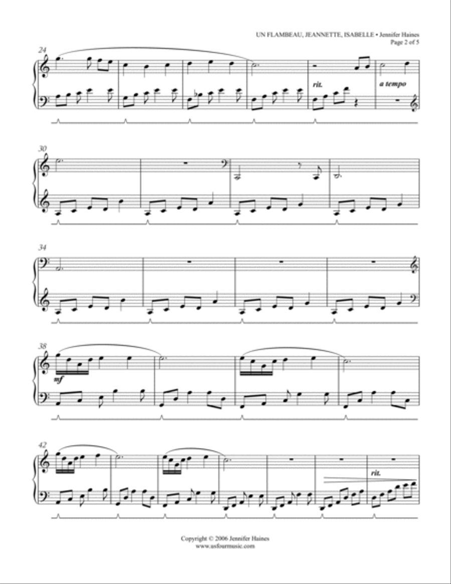 Un Flambeau Jeannette Isabelle Piano Solo scores gallery preview page 2