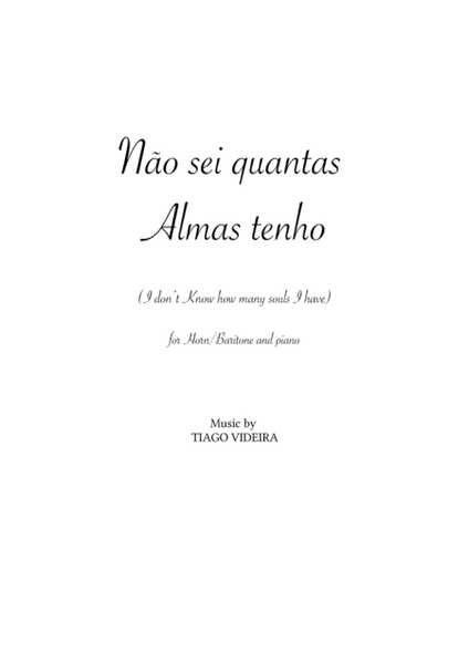 I don't know how many souls I have (Não sei quantas almas tenho) for Horn/Baritone and Piano image number null