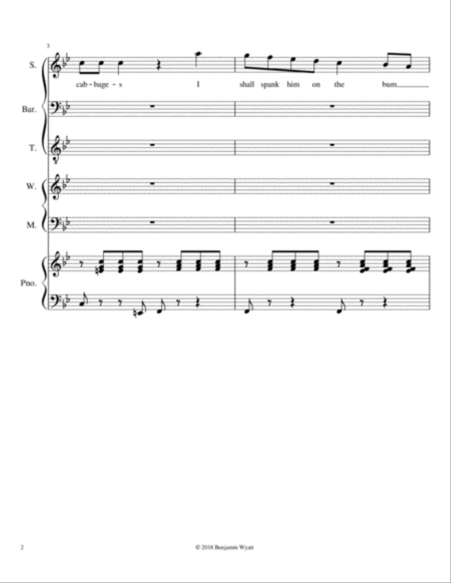 Oh, that Goat! Act 1, Scene 1 4-Part scores gallery preview page 3