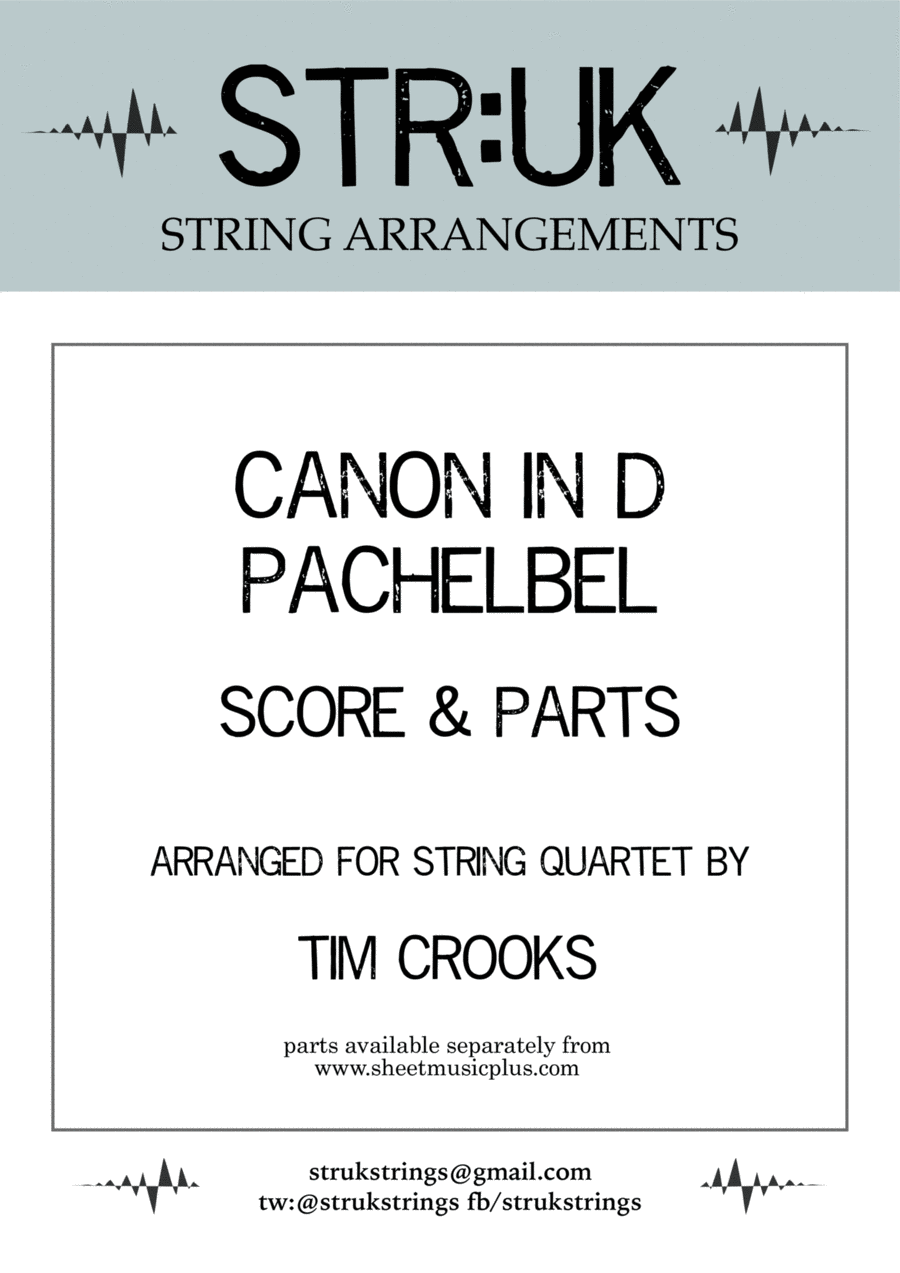 Pachelbel - Canon in D (STR:UK Strings) String Quartet scores gallery preview page 1