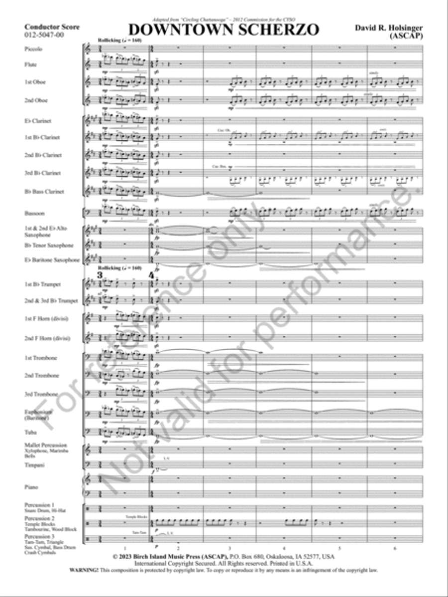 Downtown Scherzo Concert Band scores gallery preview page 4