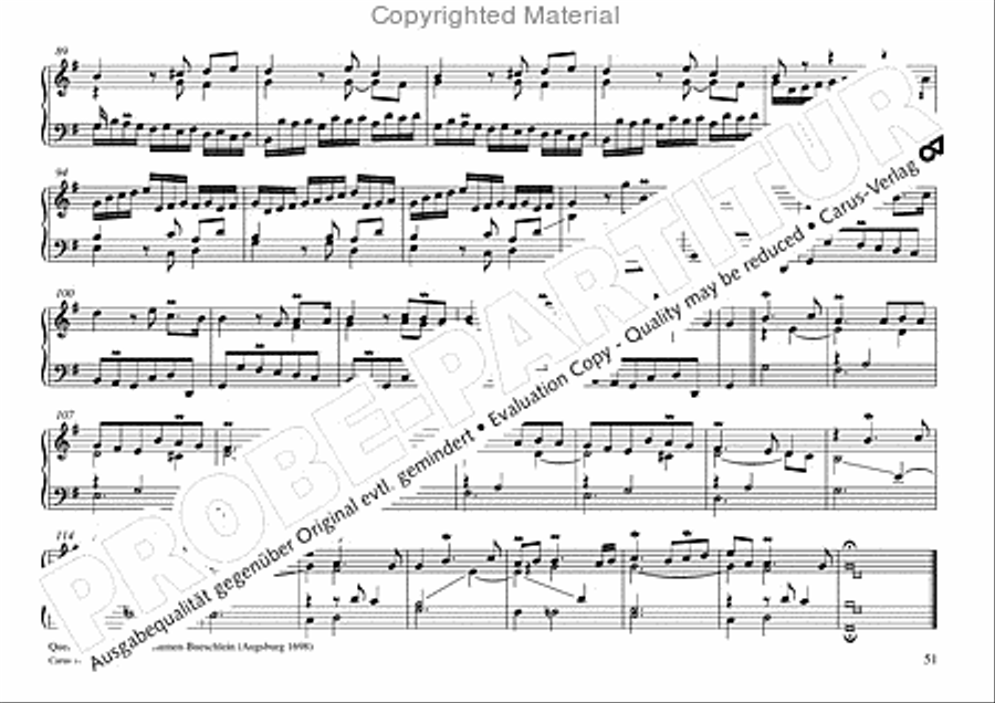 Freiburger Orgelbuch: Stammteil Organ Solo scores gallery preview page 52