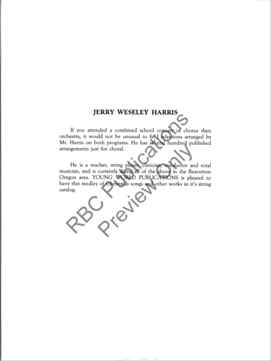 Holiday Medley (Score) String Orchestra scores gallery preview page 3