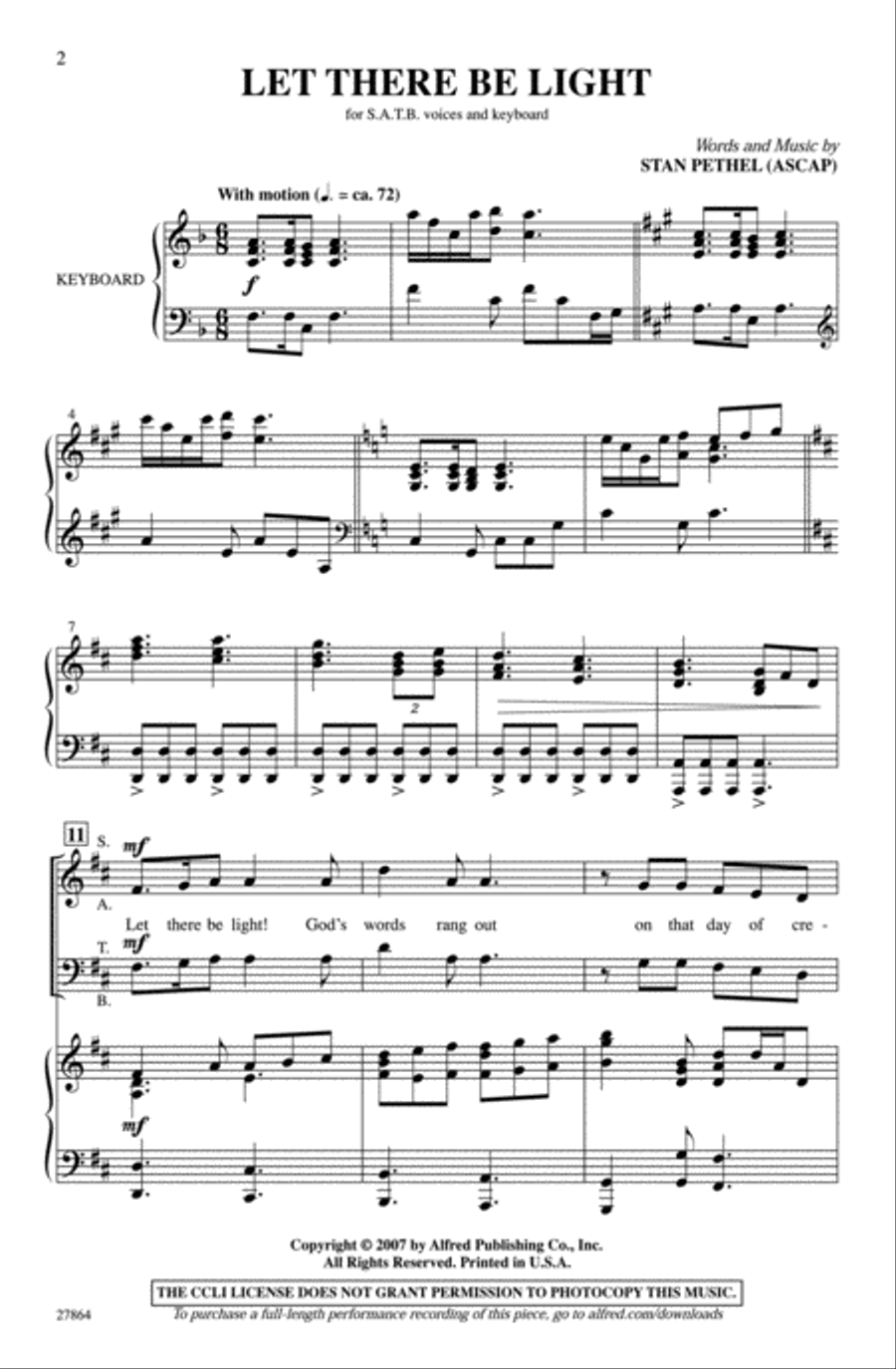 Let There Be Light 4-Part scores gallery preview page 2
