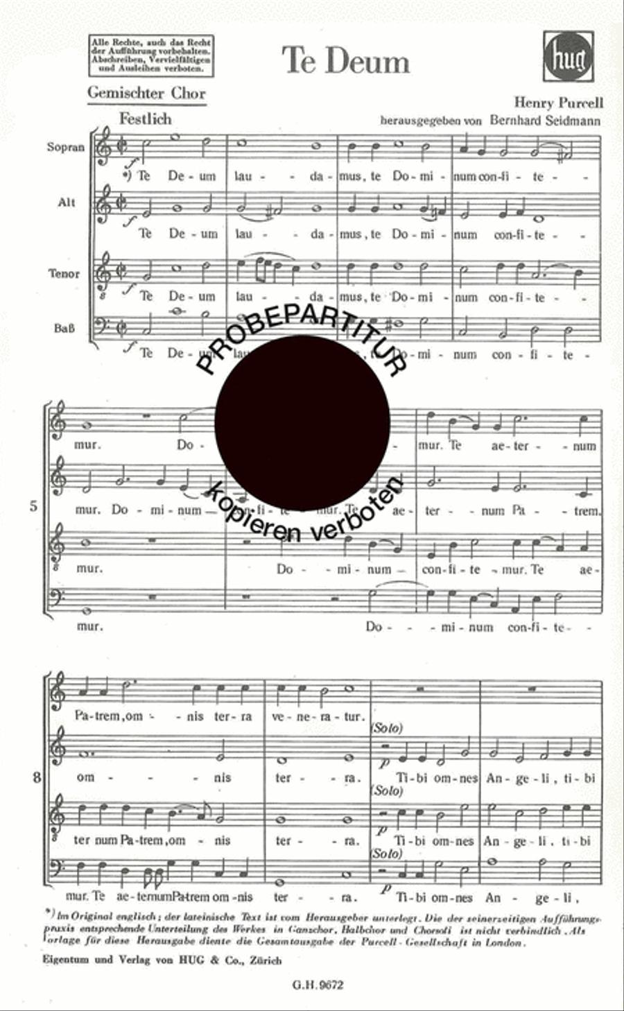 Te Deum Laudamus Choir scores gallery preview page 1