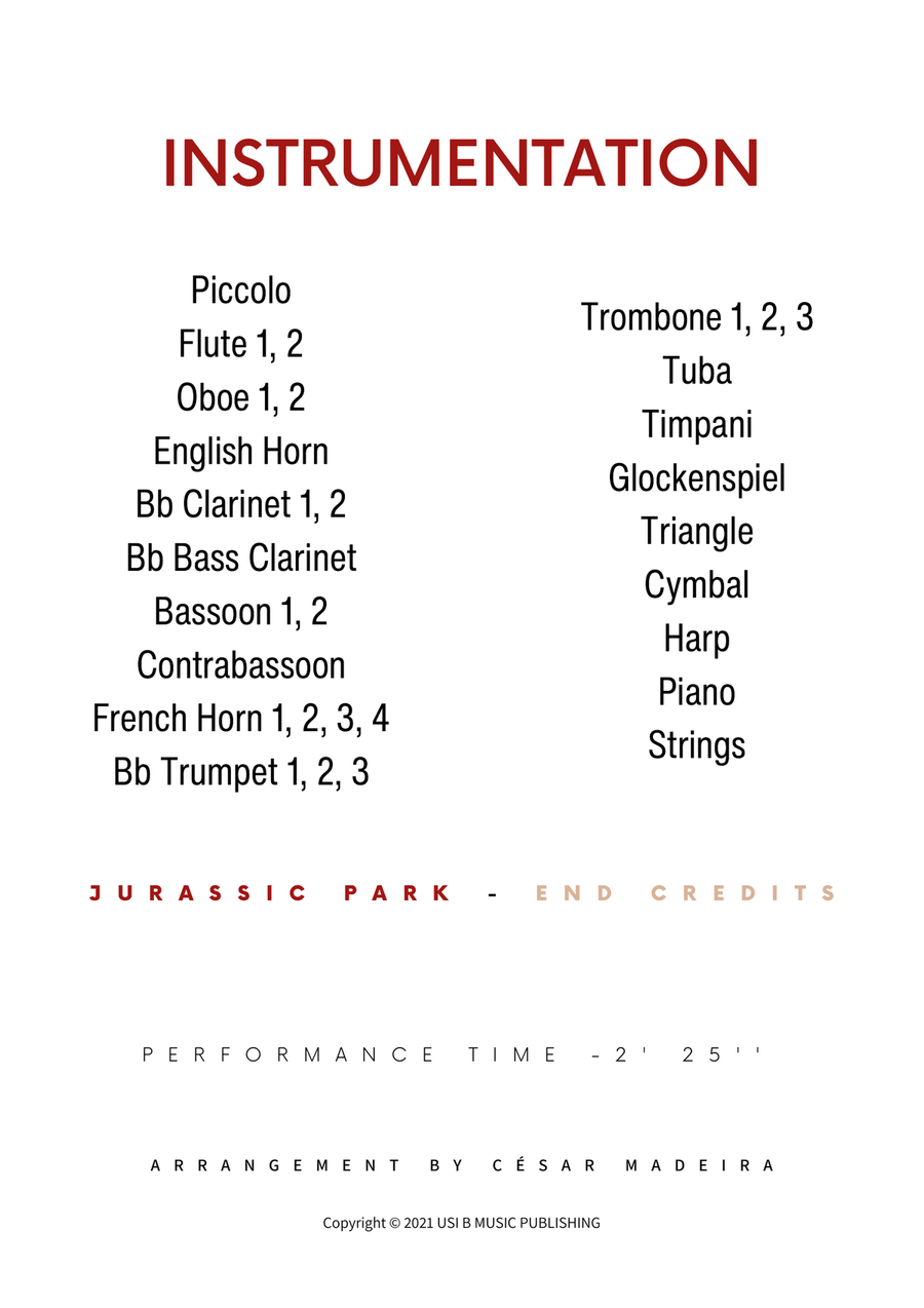 Jurassic Park Iii (end Credits) Large Ensemble scores gallery preview page 3