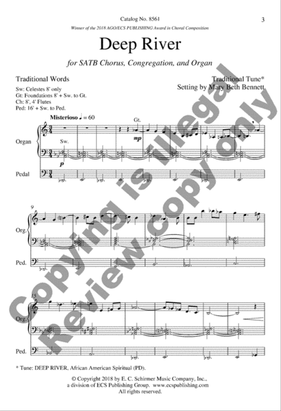 Deep River Deep River 4-Part scores gallery preview page 3