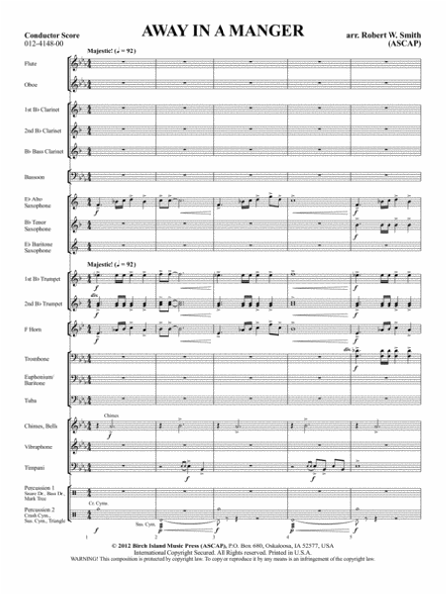 Away In A Manger Away In A Manger Concert Band scores gallery preview page 2