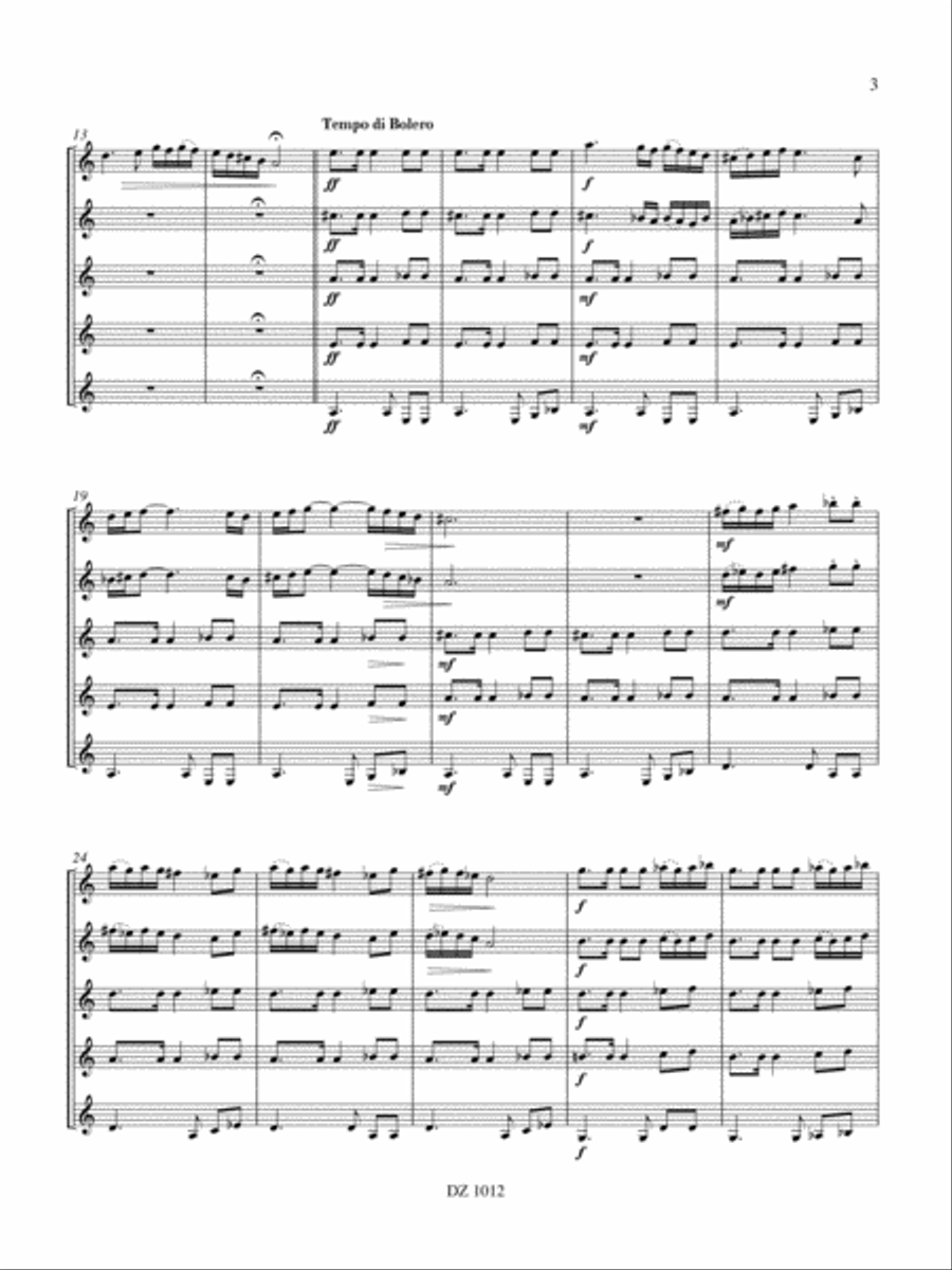 Paysage Ibérique Guitar Ensemble scores gallery preview page 3
