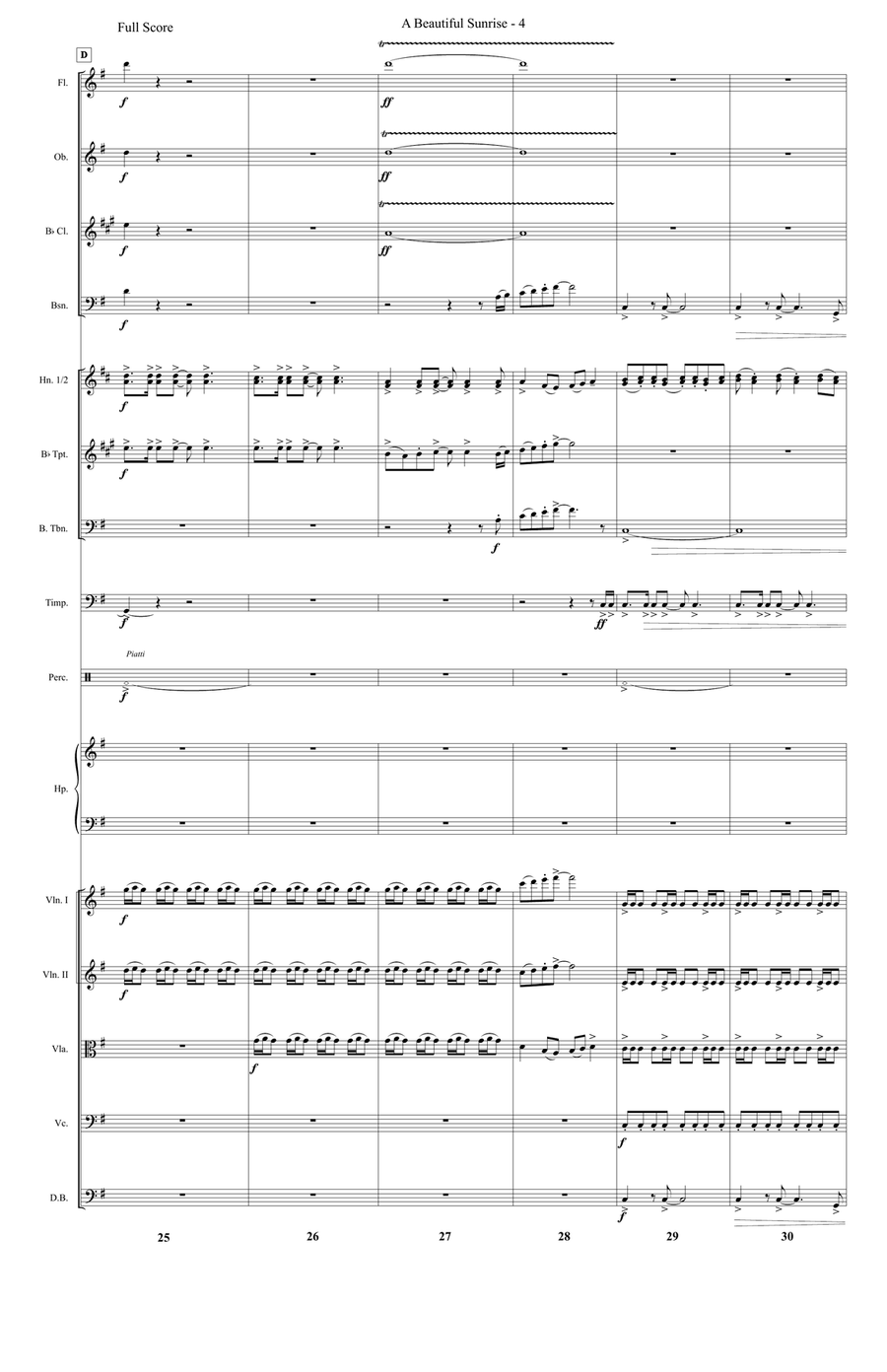 A Beautiful Sunrise Full Orchestra scores gallery preview page 4