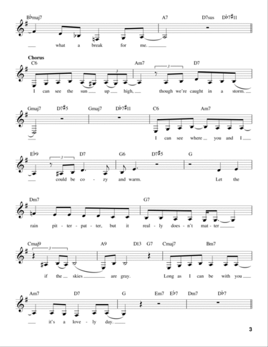 Isn't This A Lovely Day (To Be Caught In The Rain?) Voice scores gallery preview page 3