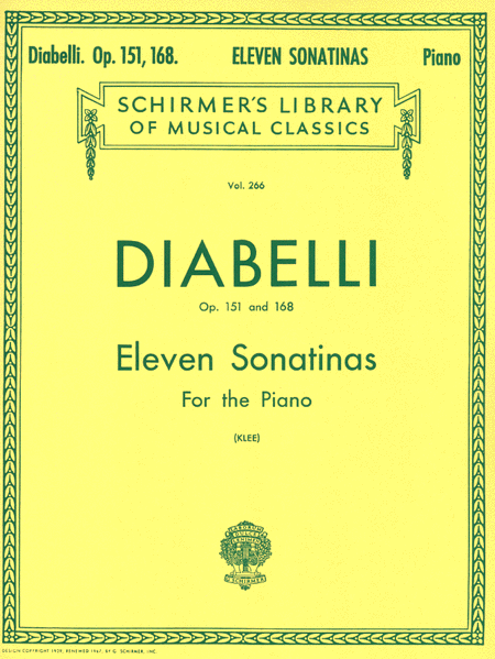 Anton Diabelli : 11 Sonatinas, Op. 151 and 168