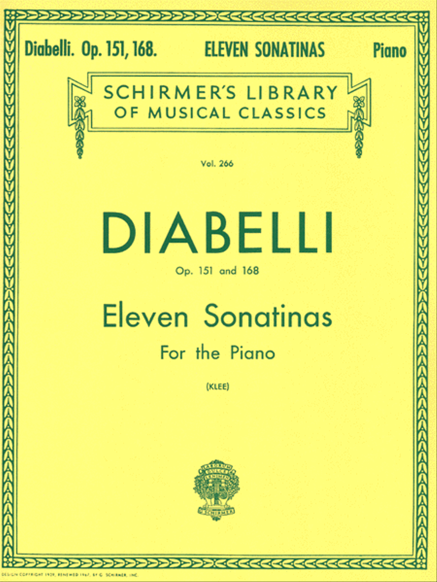 11 Sonatinas, Op. 151 and 168 Piano Solo scores gallery preview page 1