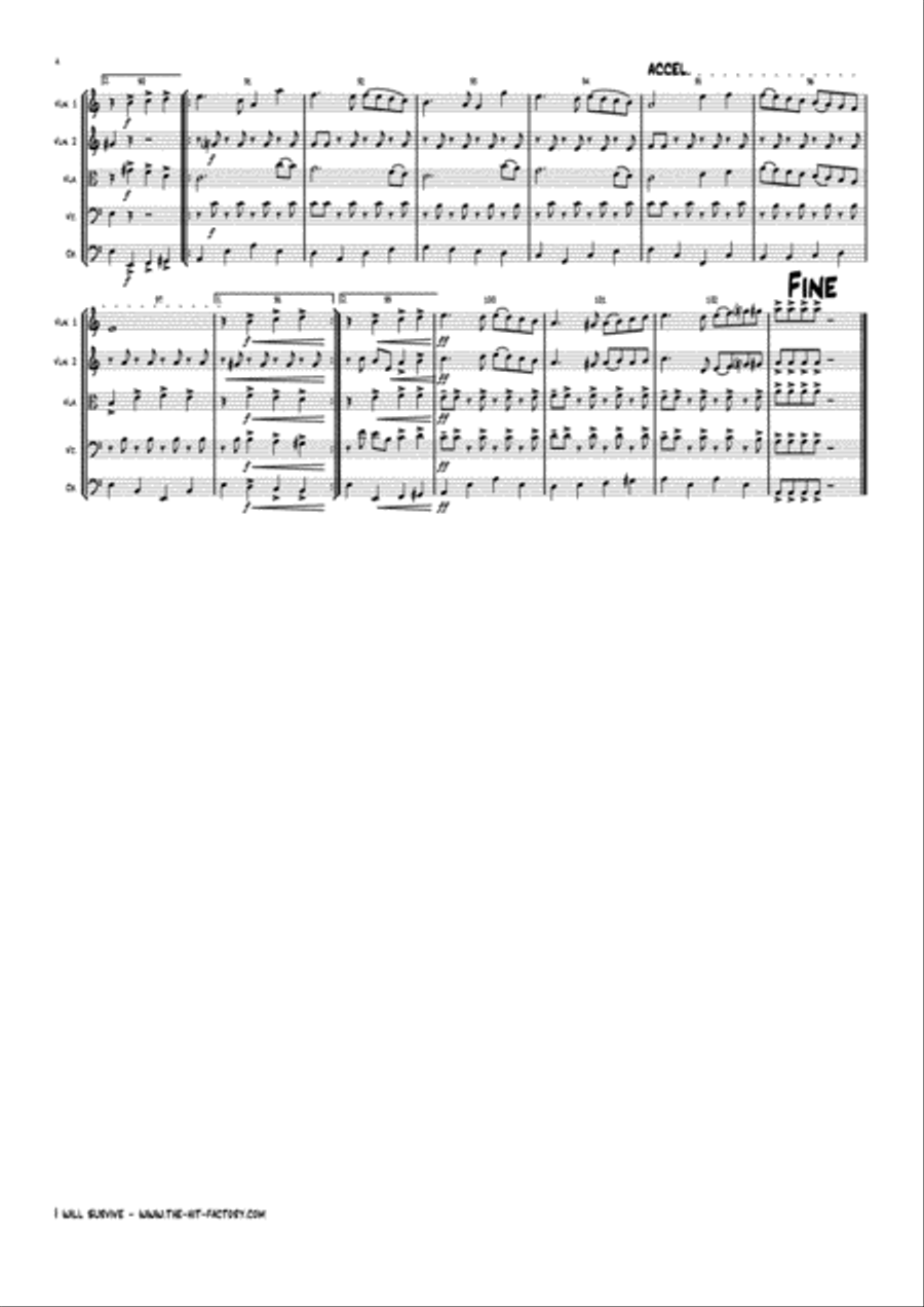 I Will Survive String Orchestra scores gallery preview page 5