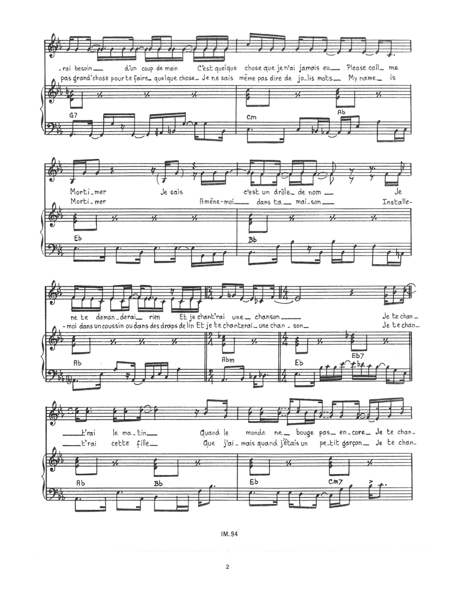 My Name Is Mortimer Piano, Vocal scores gallery preview page 2