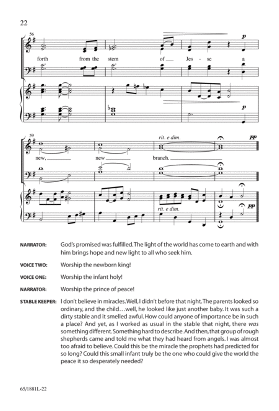 A Very Special Night A Very Special Night Unison Choir scores gallery preview page 24