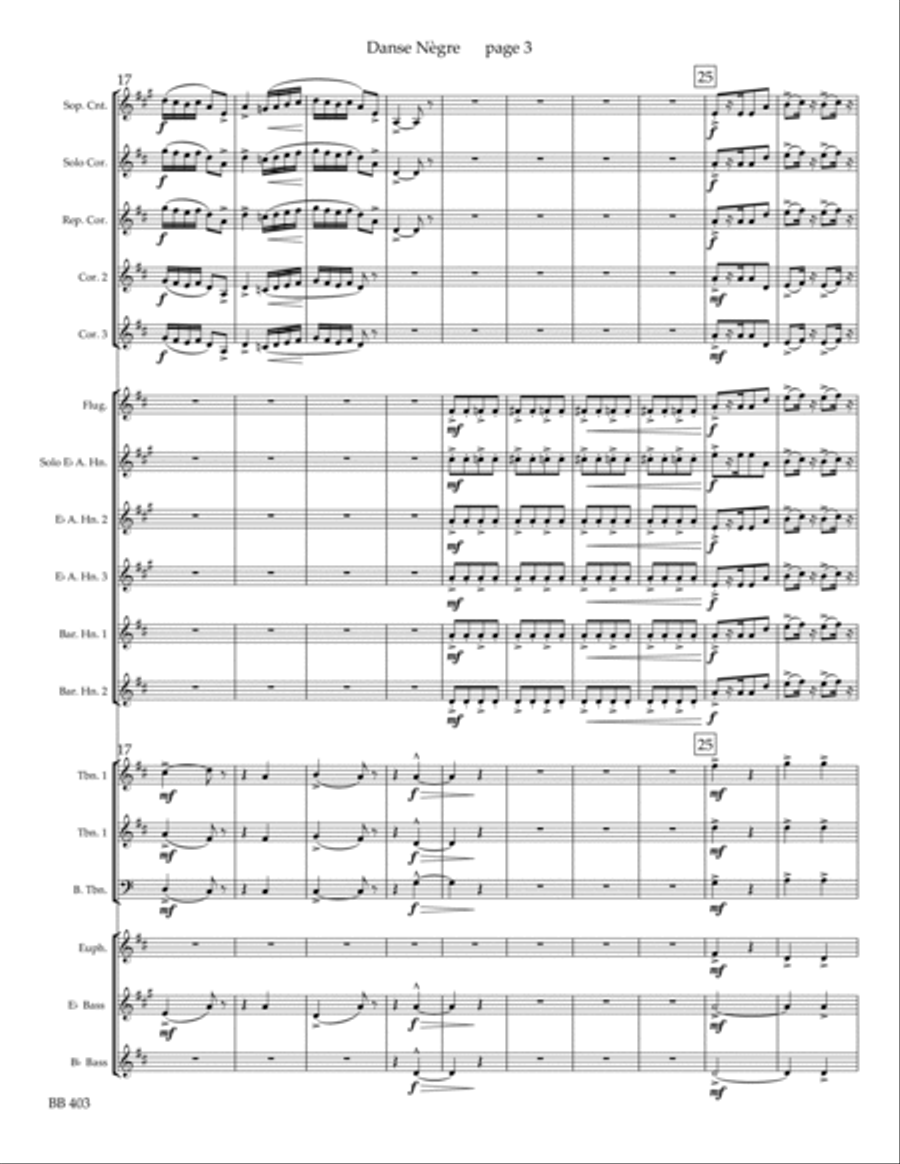Danse Nègre from African Suite. Op. 35 for Brass Band image number null