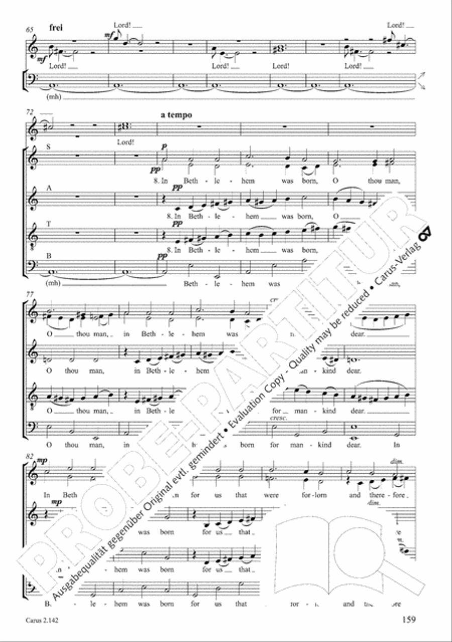 Christmas Carols of the World. Choral collection 4-Part scores gallery preview page 129