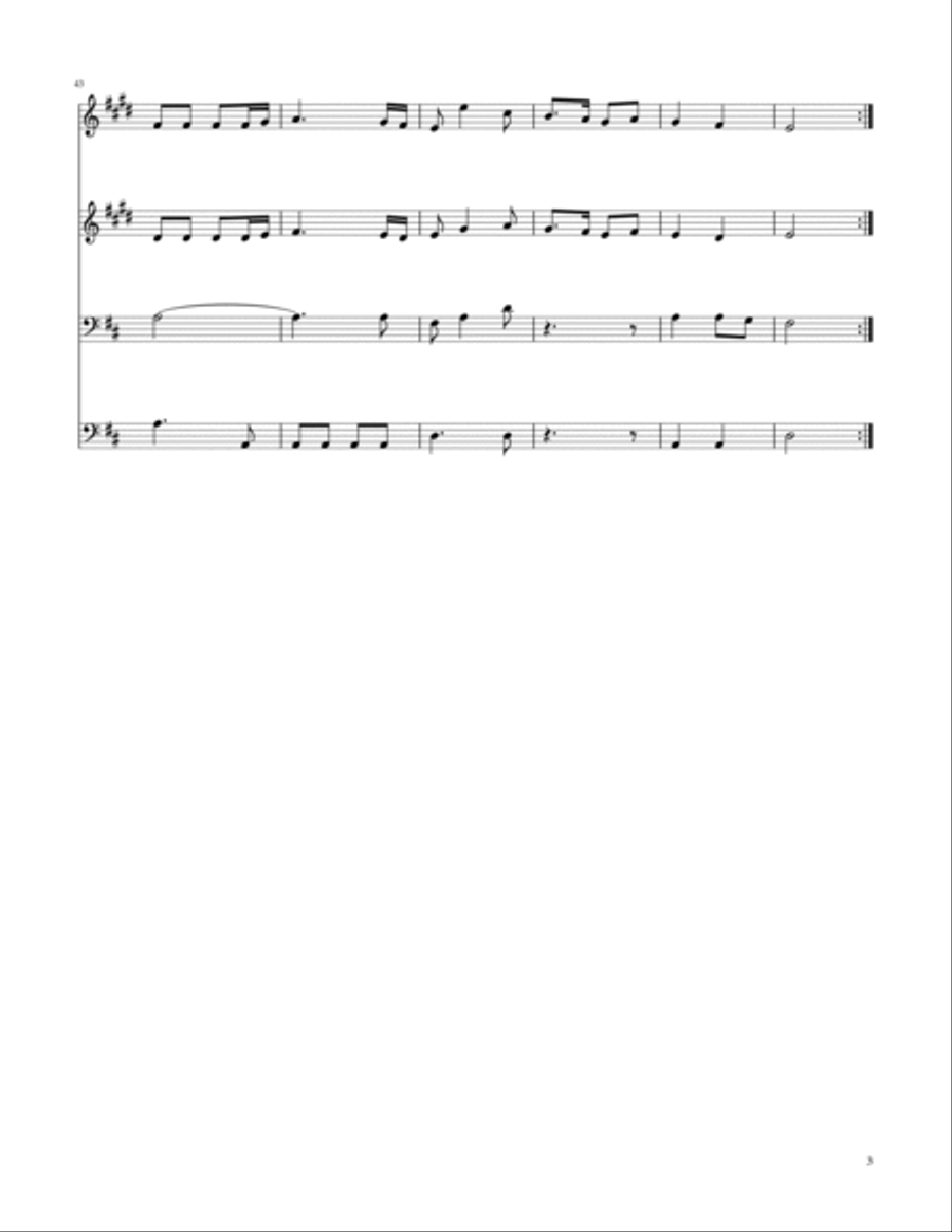 Joy To The World - Brass Quartet Brass Quartet scores gallery preview page 3