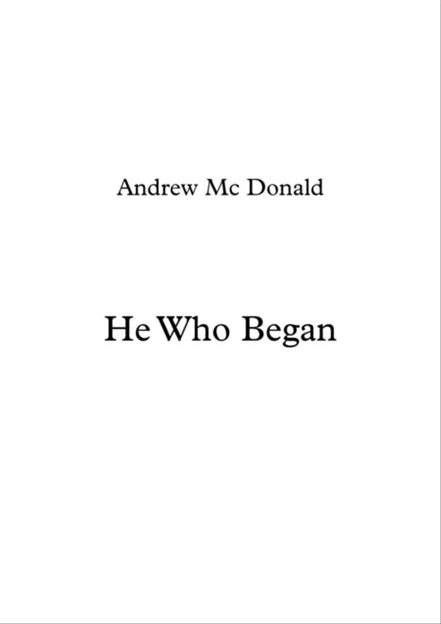He Who Began He Who Began Voice scores gallery preview page 1