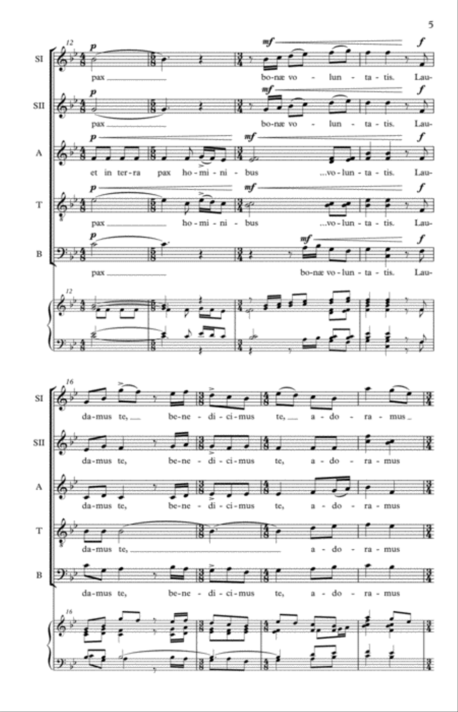 Gloria in Excelsis Divisi scores gallery preview page 4