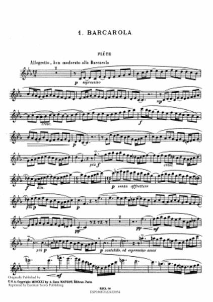 Barcarolle & scherzo [for] flute & piano