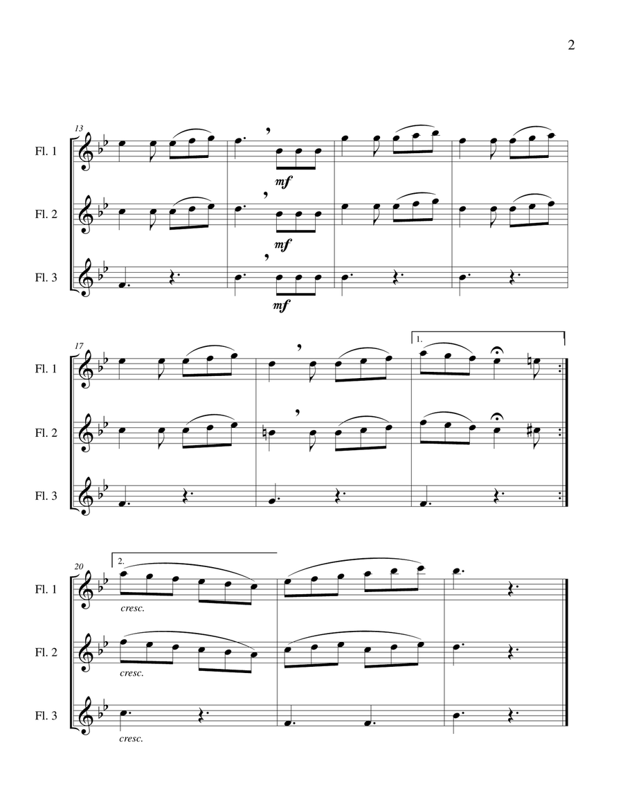 Capriccio Italien Theme - Flute Trio Flute Trio scores gallery preview page 4