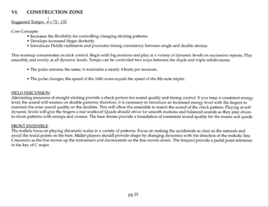 Championship Technique for Marching Percussion /Student Book /5 BD-Cymbals Percussion Ensemble scores gallery preview page 7