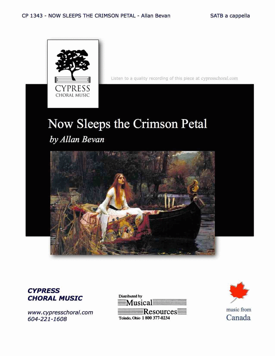 Now Sleeps The Crimson Petal 4-Part scores gallery preview page 1