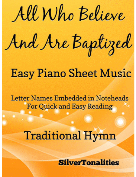 All Who Believe and Are Baptized Easy Piano Sheet Music