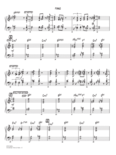 Christmas Time Is Here (arr. Mike Tomaro) - Piano