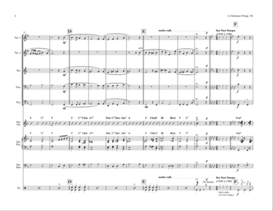 A Christmas Trilogy #2 (Brass Quintet) Brass Quintet scores gallery preview page 6