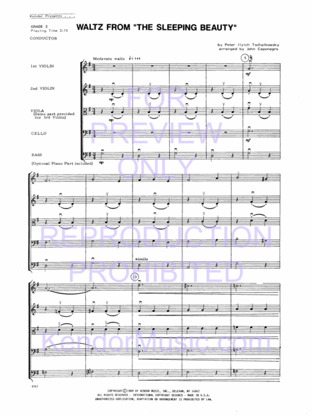 Waltz From 'The Sleeping Beauty' (Full Score)