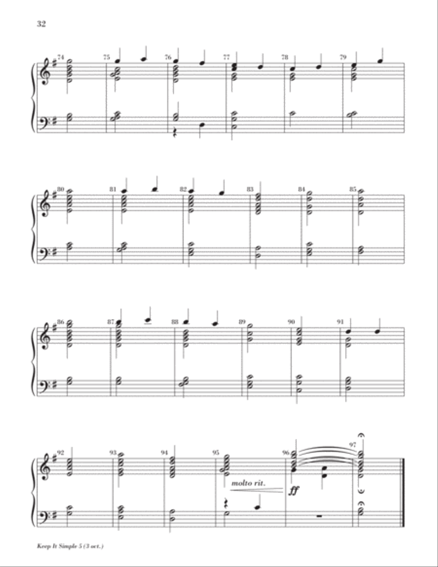 Keep It Simple 5 (Christmas Sacred and Secular) 3-Octaves scores gallery preview page 35