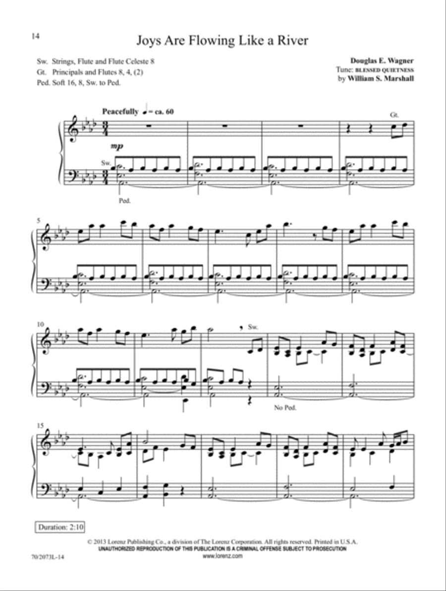 Joys Are Flowing Joys Are Flowing Organ Solo scores gallery preview page 7